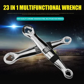 

Multi-function Wrench 23 in 1 Flexible Type Wrench 4-19mm Adjustable Hand Tool Non-slip ALI88