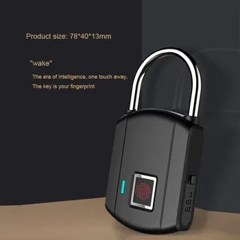 

Smart Fingerprint Padlock Rechargeable Door Lock Electric Keyless Lock for Door Drawer Suitcase Smart Lock Keyless Door Lock