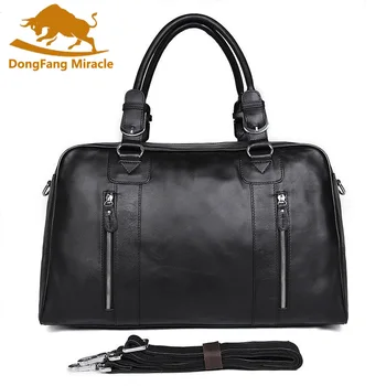 

New 100% Genuine Leather Vintage Men's Classic Travel Bags Luggage Handbag Cross Body Duffle Bag Huge Casual Handbag