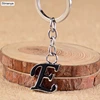 NEW DIY A-Z Letters key Chain Silver Color Metal Keychain Women Car Key Ring Simple Letter Name Key Holder Party Gift Jewelry ► Photo 3/6