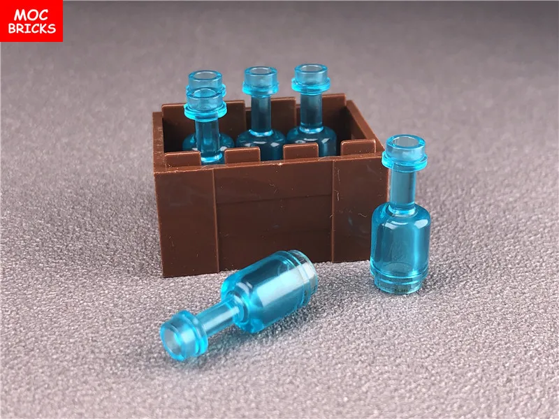 Распродажа набор кубики бутылка для посуды MOC 95228 с фруктовой корзиной DIY игрушки