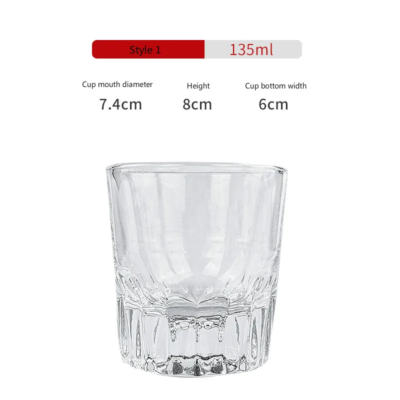 Transparent 1 100-200 мл бессвинцовый стеклянный стакан для виски барная посуда, кружка для пива бытовой стакан для водки es 5 стиль Европейский Узор Набор для питья из стекла - Цвет: Transparent 1