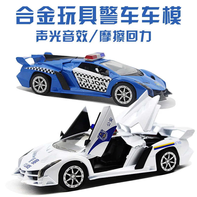 

Metal Rambo Police Car SWAT Alloy Toy Car Model CHILDREN'S Toy Car Sound And Light Warrior Door Opening