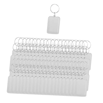 

150Pcs Acrylic Insert Snap-In Picture Storage Frame Keyring Artworks Gifts
