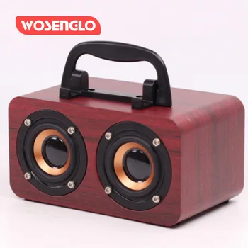 

2020 FT-4002 Wooden Bluetooth Speaker Retro Subwoofer Portable Mini Wireless Speaker Support TF Card USB Stick FM Radio