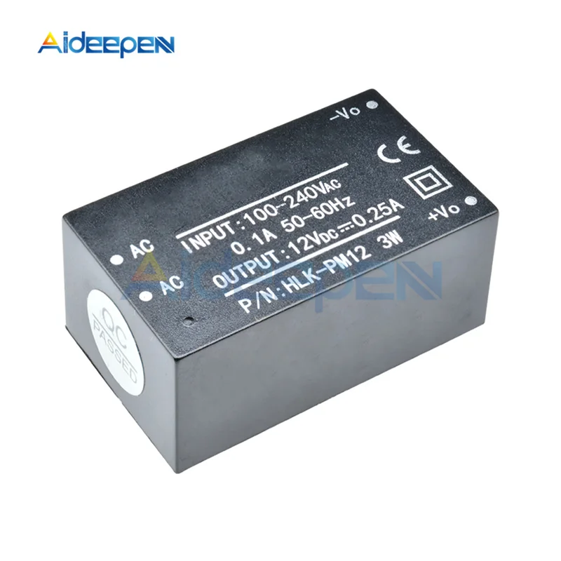 HLK-PM01 HLK-PM03 HLK-PM12 HLK-5M03 HLK-5M05 HLK-5M12 AC-DC 100 V-240 V 5 V/3,3 V/12 V переменного тока, 50-60 Гц мини Питание модуль коммутатора - Цвет: HLK-PM12