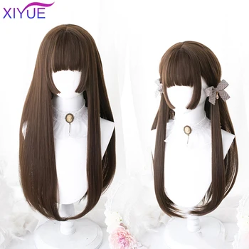 

XIYUE Long Shraight WigsWavy False Hair Synthetic Hair Wigs With Princess Cut Bangs Women's Long Natural Wigs Lolita Cosplay Wig