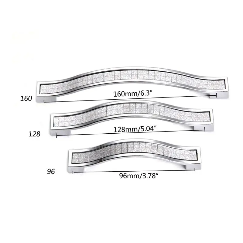 Zinc Alloy Diamond Crystal Handle European Minimalist Transparent Crystal Single Hole Cabinet Wardrobe Door Handle Glass Drill H