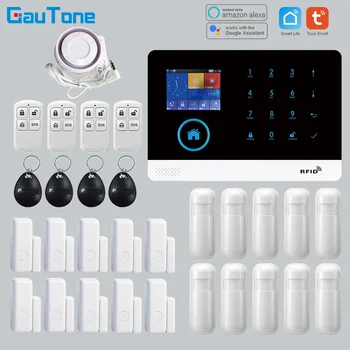 GT-Panel de alarma con Control remoto para el hogar, sistema de alarma con tarjeta RFID conmutable, 9 idiomas, inalámbrico, WIFI, GSM, GPRS