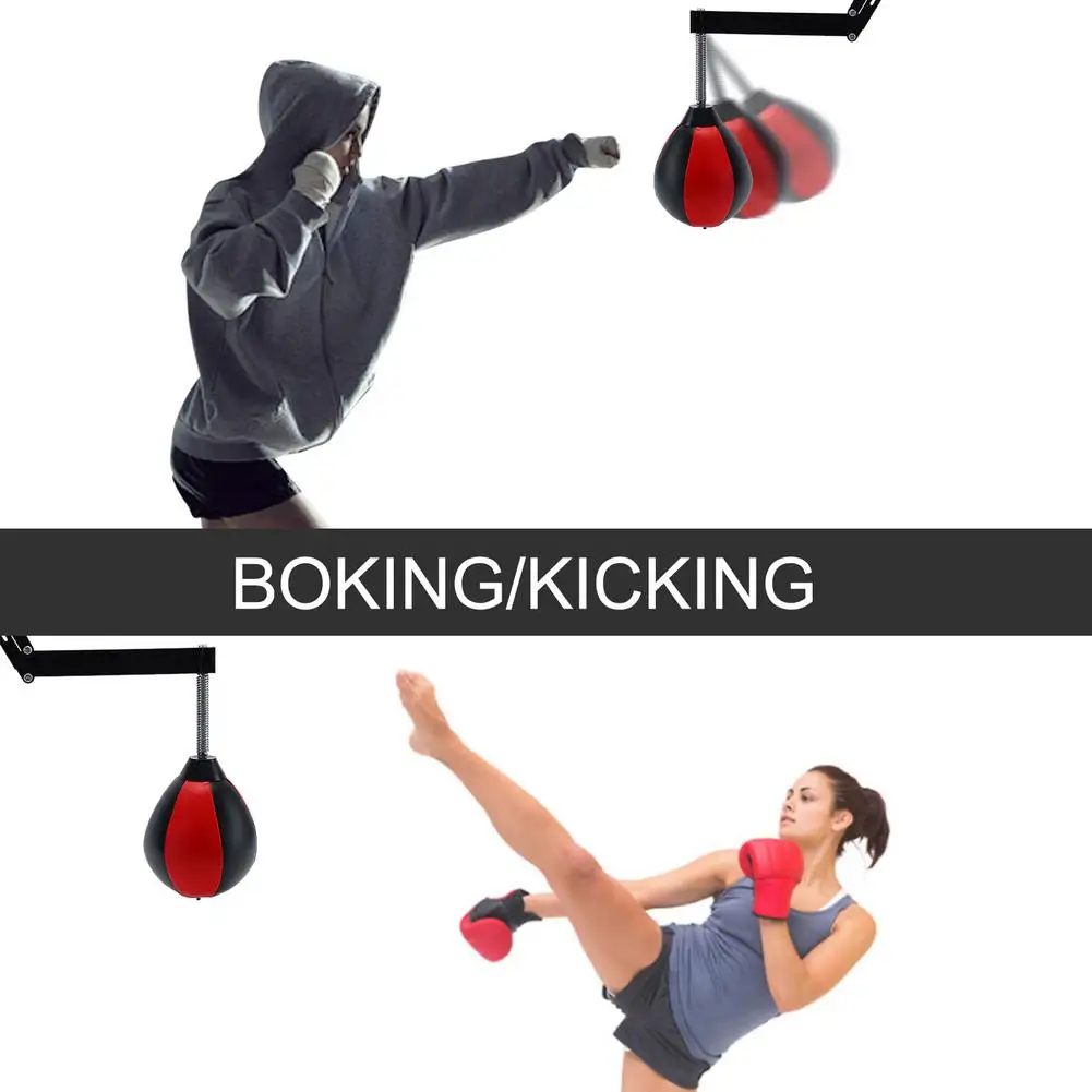 Boxing Speed Ball Fitness Speed Balls Pear Boxing Punching Speed Bag Wall Mount Height Adjustable Thai Reflex Balls For Fitness Equipment