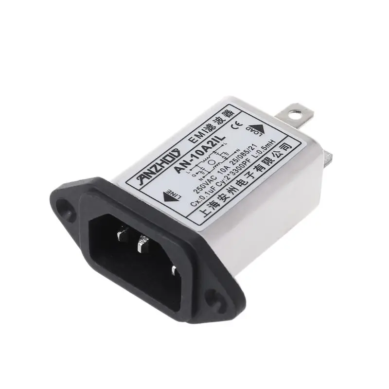IEC320-C14 IEC фильтр штепсельная розетка панель крепление линия электропитания EMI фильтры и Прямая поставка