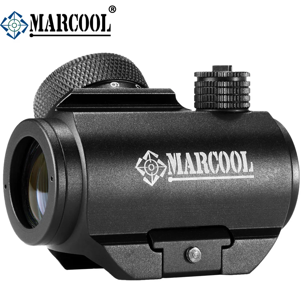 MARCOOL 1x20 Красный точка зрения Охота оптический прицел на винтовку с 20 мм рейку Коллиматорный прицел снайперский пистолет охота