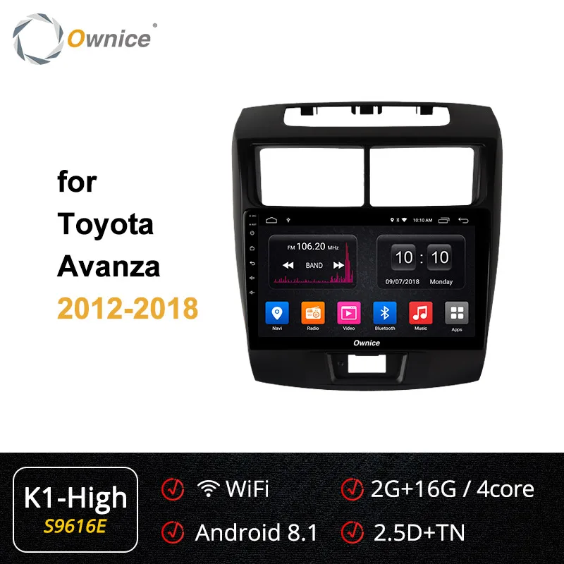 S9616 K1 HIGH Ownice 4 Гб+ 64 ГБ Android 9,0 4G DSP 360 Panorama оптическое автомобильное радио k3 k5 k6 для Toyota avanza 2010- gps Navi - Цвет: S9616 K1 HIGH