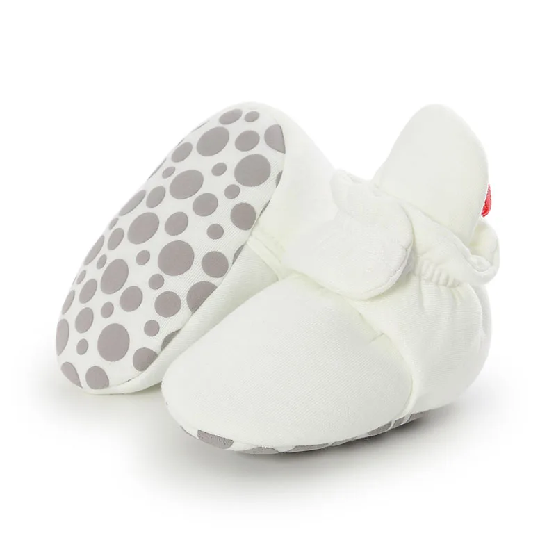 Новорожденных мальчиков и девочек детские носки обувь звезда малыша первая обувь для ходьбы, ботинки зимние хлопковые мягкие Нескользящие теплые детские ботинки