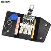 Мужская и wo мужская кожаная сумка для ключей от машины, многофункциональное кольцо для ключей, Большая вместительная ручная сумка, Кожаная поясная сумка