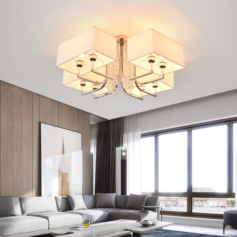 Современная хрустальная люстра освещение для гостиной chrom led люстры украшения дома блеск хрустальные лампы