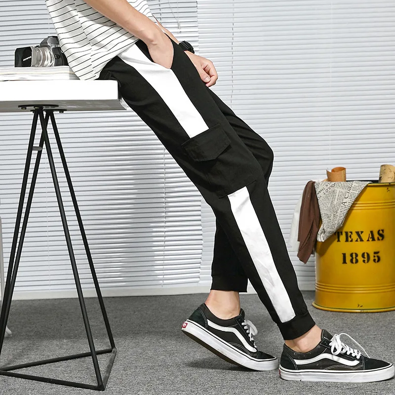 

Large Size Japanese-style Casual Pants Sports Ninth Pants Large Size Harajuku Hip Hop Office Slim Fit Straight-Cut Long Pants