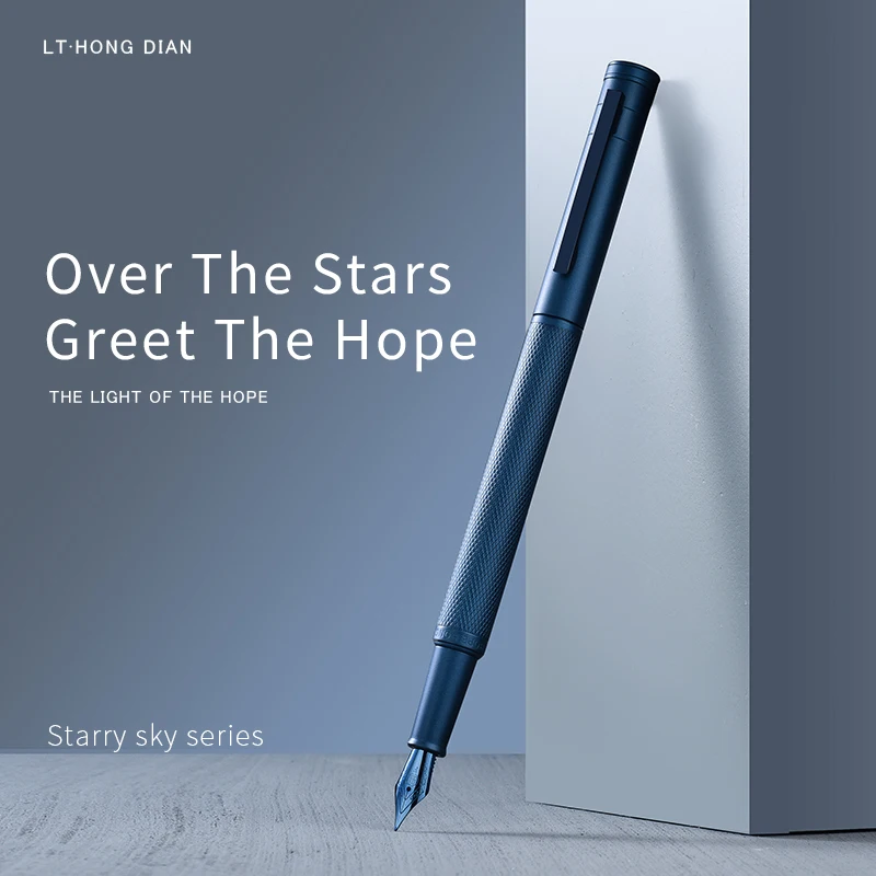 LT 홍디안 1851 스타리 호프 만년필 블루 벤트닙 캘리그래피 비즈니스 등급