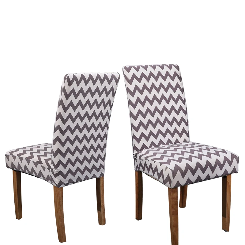 

Printed Elastic Chair Cover for Dining Room Seat Easy to Install Chair Slipcovers Protector Case Home Hotel Wedding Use
