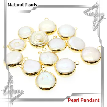 

5pcs/bag Natural Freshwater Pearl Pendant Metal Bound Pearl Pendant Handmade DIY Necklace Bracelet Earring Jewelry Accessories