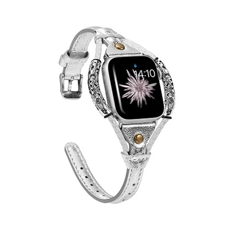 Ремешок для Apple Watch кожаный ремешок 44 мм 38 мм 42 мм для iWatch 5 4 3 2 1 браслет розовое золото 40 мм кожаный ремешок