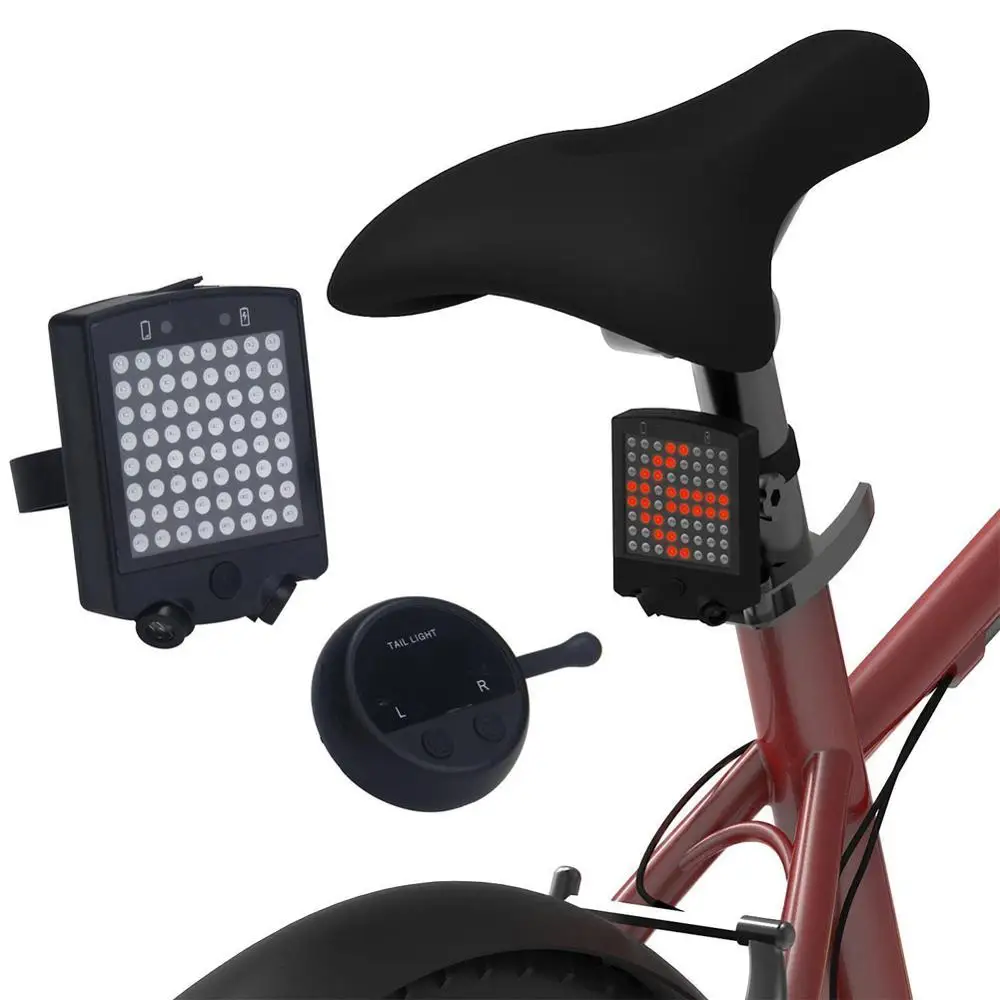 

Bicycle Tail Light USB Charging Wireless Remote Control Steering bike light Waterproof Convenient cycling light