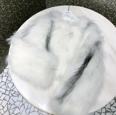 Новинка, модная женская куртка из натурального меха лисы, короткая вязаная шуба из меха лисы, осенняя зимняя теплая верхняя одежда
