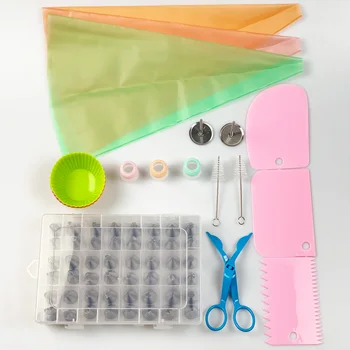 

69pcs Cake Decorating Supplies Sets with Icing Tips, Pastry Bags, Icing Smoother, Piping Nozzles Coupler DIY Baking Pastry Tools