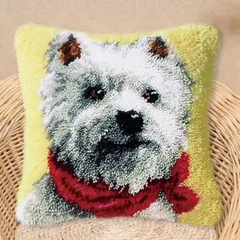 

DIY Embroidery Material Package Handmade Animal Series Cat Dog Carpet Embroidery Pillow Exquisite Coarse Wool Needle for Carpet