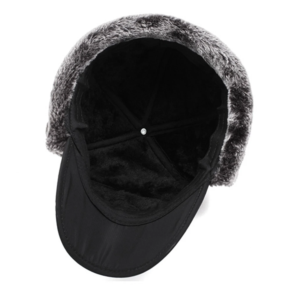 Unisex Warm Winter Trapper Trooper Hat Mens Faux Fur Hats with Ear Flap Windproof Mask Snow Ski Hat Hunting Cap