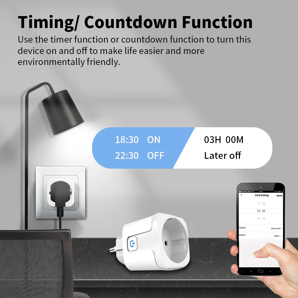 16A Tuya ZigBee Smart Plug Power Socket SmartLife App Remote Control Timer Energy Monitor Outlet Works With Alexa Google Home smart plug