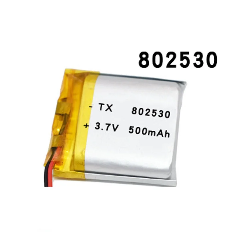 3.7v li po li-ion batteries 3 7v Packet 3.7V polymer lithium battery 802540 082540 500MAH For GPS MP3 MP4 MP5 LED Light RC drone |