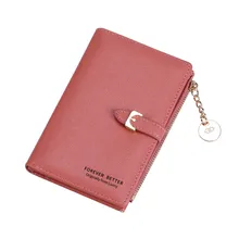Women Leather Short Wallet Many Compartment Ladies Small Clutch Money Bag Coin Purse Card Holders Slim Female Wallets Girl gift