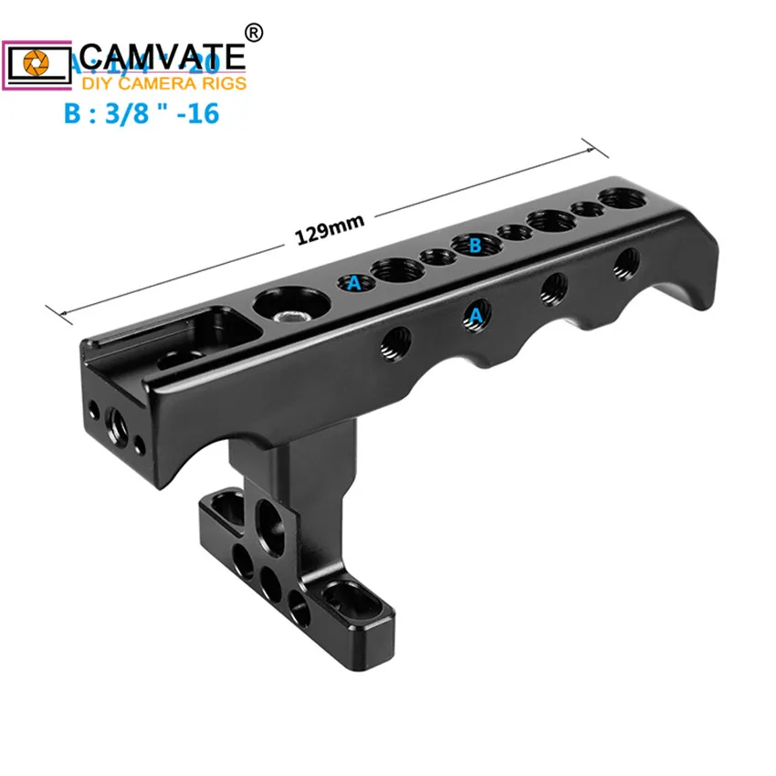 CAMVATE универсальный топ/сбоку сыр рукоятки с башмак и 1/4 &quot 20 &amp 3/8&quot 16 монтажных