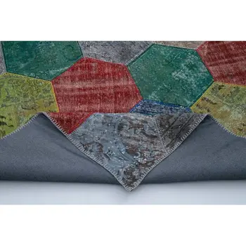 

203x306 Cm Multicolor Handmade Modern Patchwork Rug-7x10 Ft