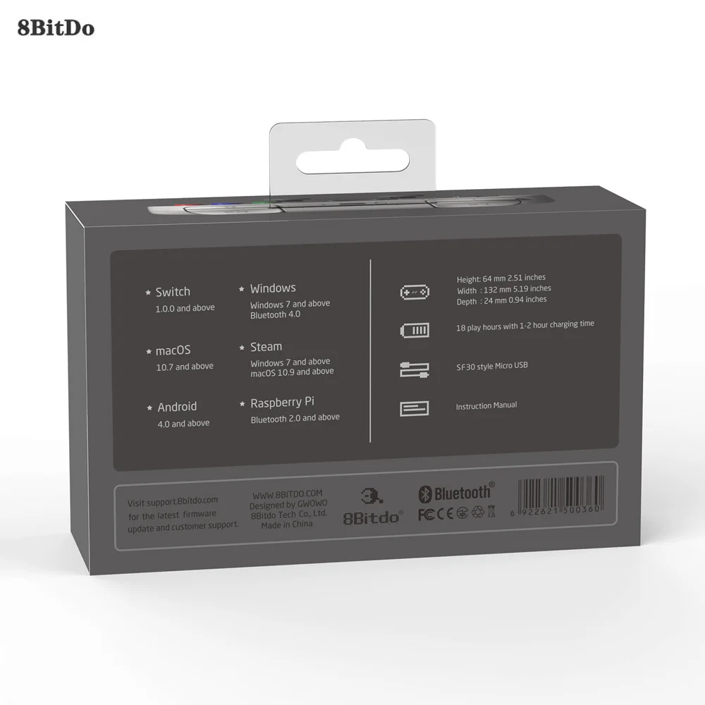 Беспроводной контроллер WUIYBN 8Bitdo SF30Pro Bluetooth Джойстик для Nintendo Switch ПК Android