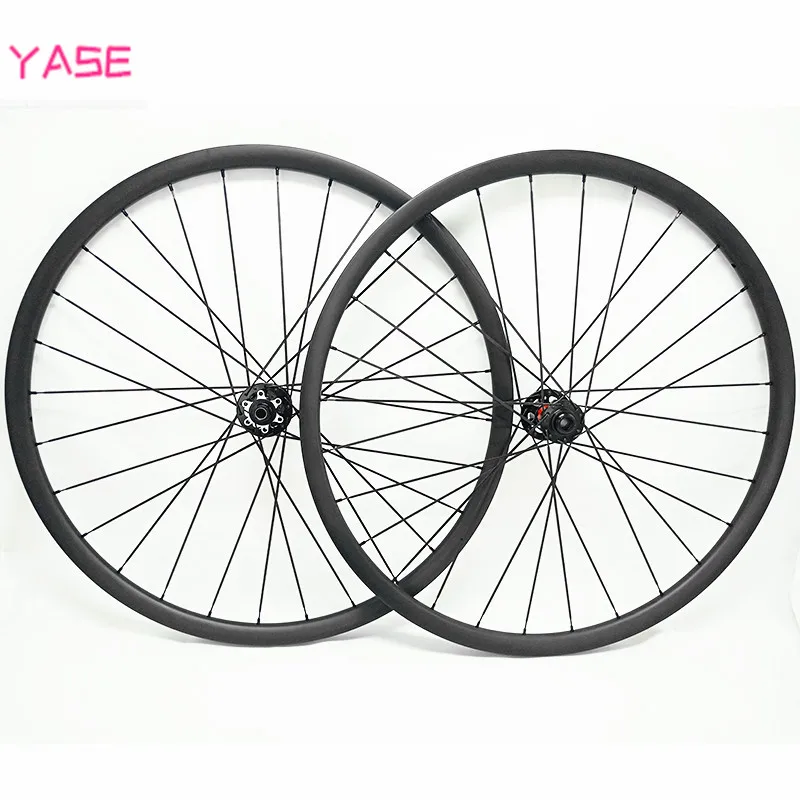 29er бескамерные 30x25 мм Углеродные mtb дисковые колеса boost Fron 110x15 задние 142x12 ассиметричные mtb дисковые карбоновые колесные стойки 1423