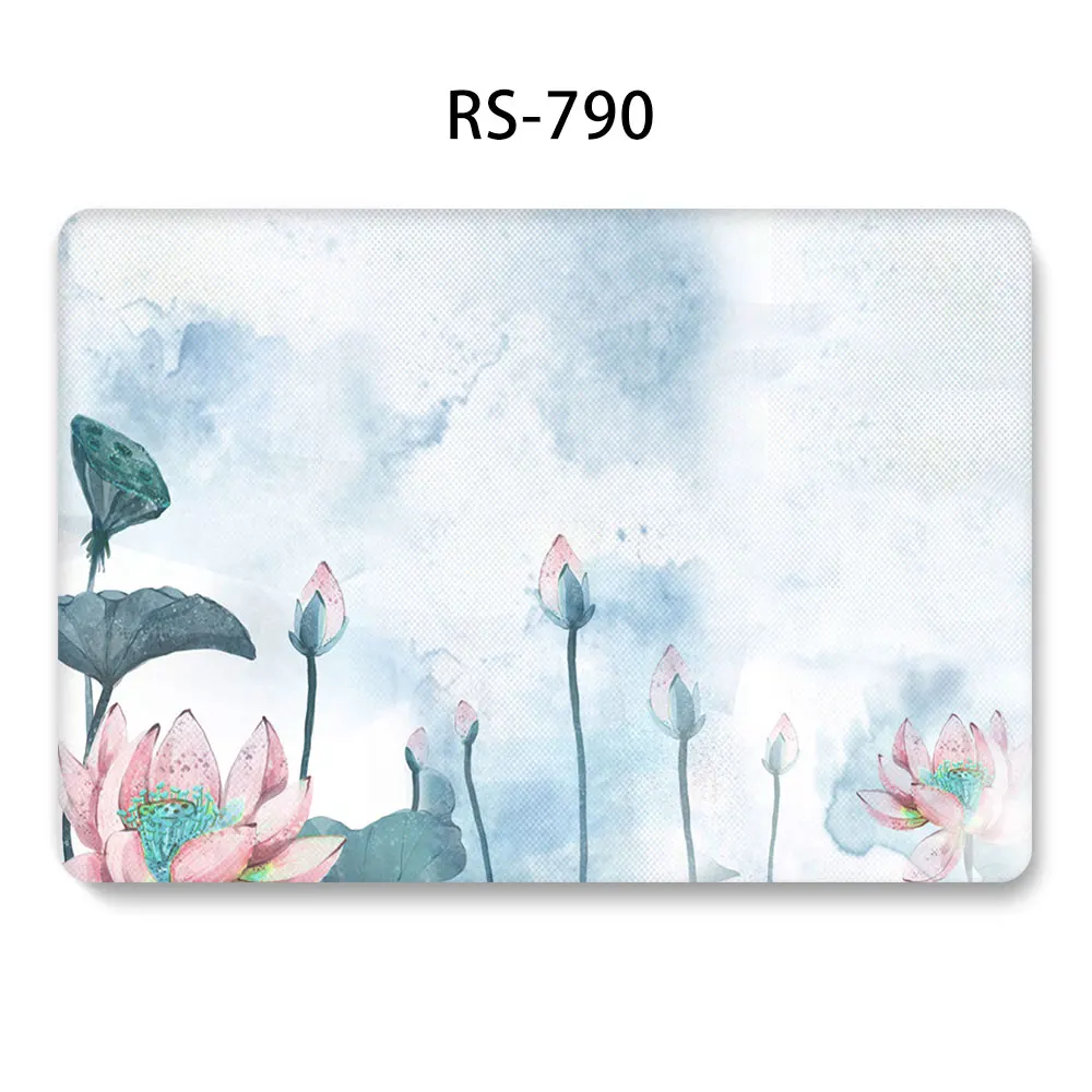 Laptop Case For MacBook Touch ID Air 13 Pro Retina 11 12 13 13.3 15 for mac book New Pro 13 A2159 Touch Bar Shell keyboard Cover - Color: 790