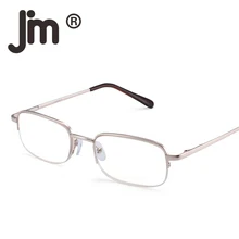 JM очки для чтения полуобода металлические очки для чтения прочные весенние шарниры для чтения для мужчин и женщин