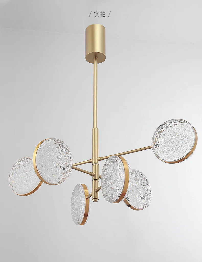 Lustra lampa, современный Золотой светодиодный светильник, скандинавский железный подвесной светильник, роскошное Хрустальное освещение для гостиной, ресторана