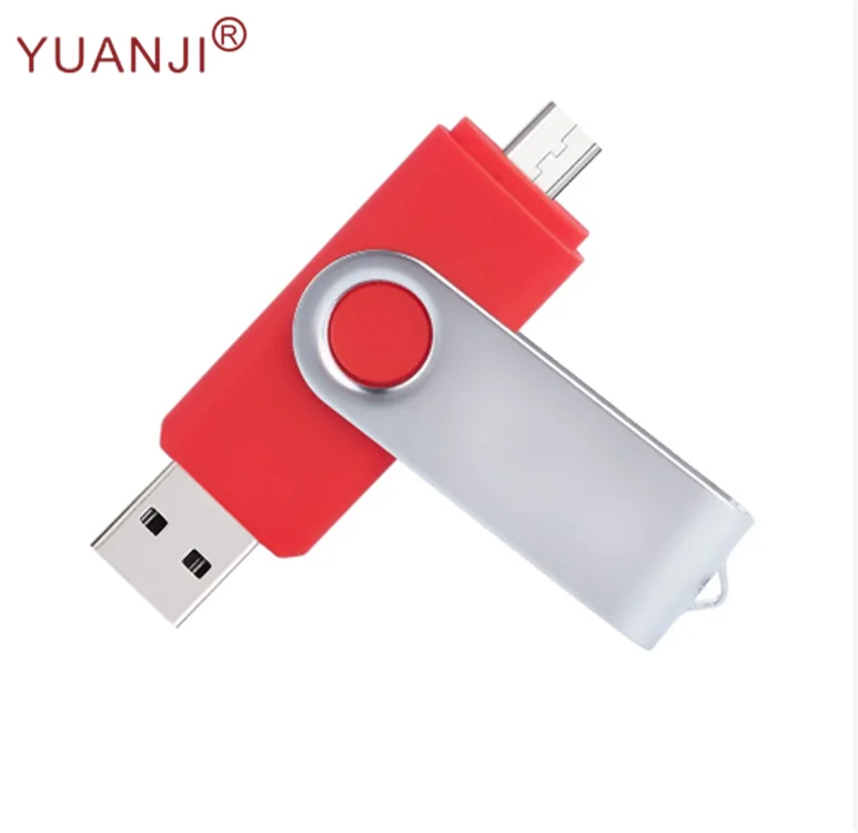 Продвижение металла Поворотный OTG Usb флэш-накопитель диск с портом телефона