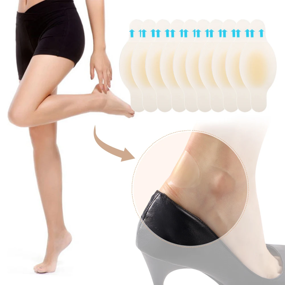 풋 케어 페디큐어 힐 블리스터 붕대, 접착식 하이드로콜로이드 젤 힐 블리스터 석고 쿠션 마찰 방지 젤 가드 패드