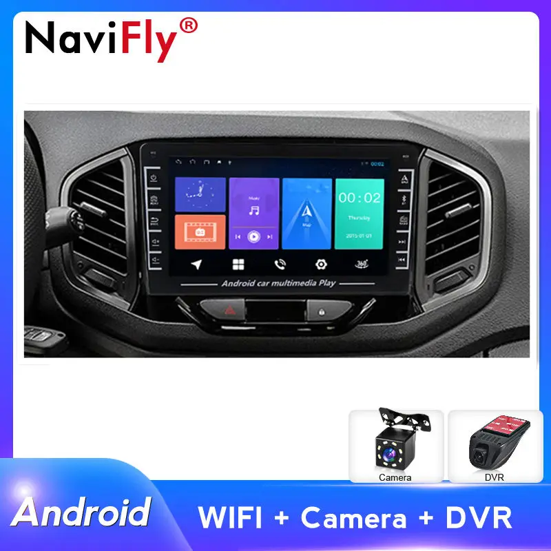 Автомагнитола 2 din мультимедийный видеоплеер с GPS-навигацией Wi-Fi HD 720*2019 Android для Lada