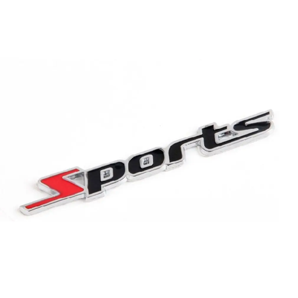 3D Wort Sport Brief Chrom Metall Auto Aufkleber Emblem