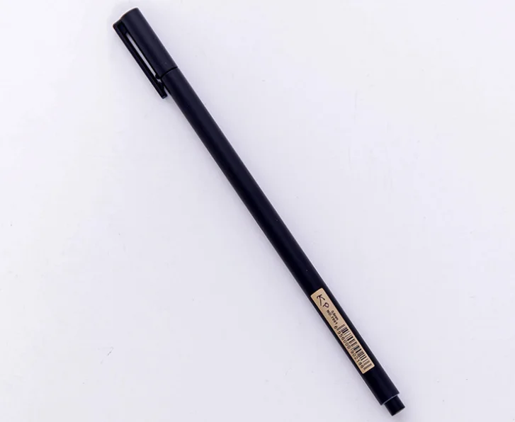 100pcs/Lot Gel Pen Wholesale Creative Metal Feel Neutral Pen 0.5mm Sarbon Black Student Office Writing Supplies GP779