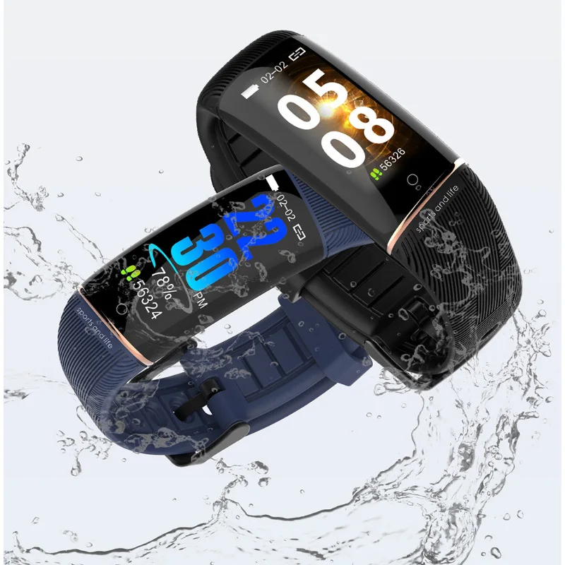 

2019 New Bluetooth Smart Watch Health Check Calories Wearable Device Smartband Men and Women Fitness Tracker Smart Band