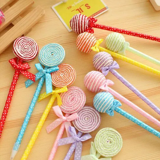 6 шт./лот популярная новинка серия Lollipop Шариковая ручка красочные Мультяшные