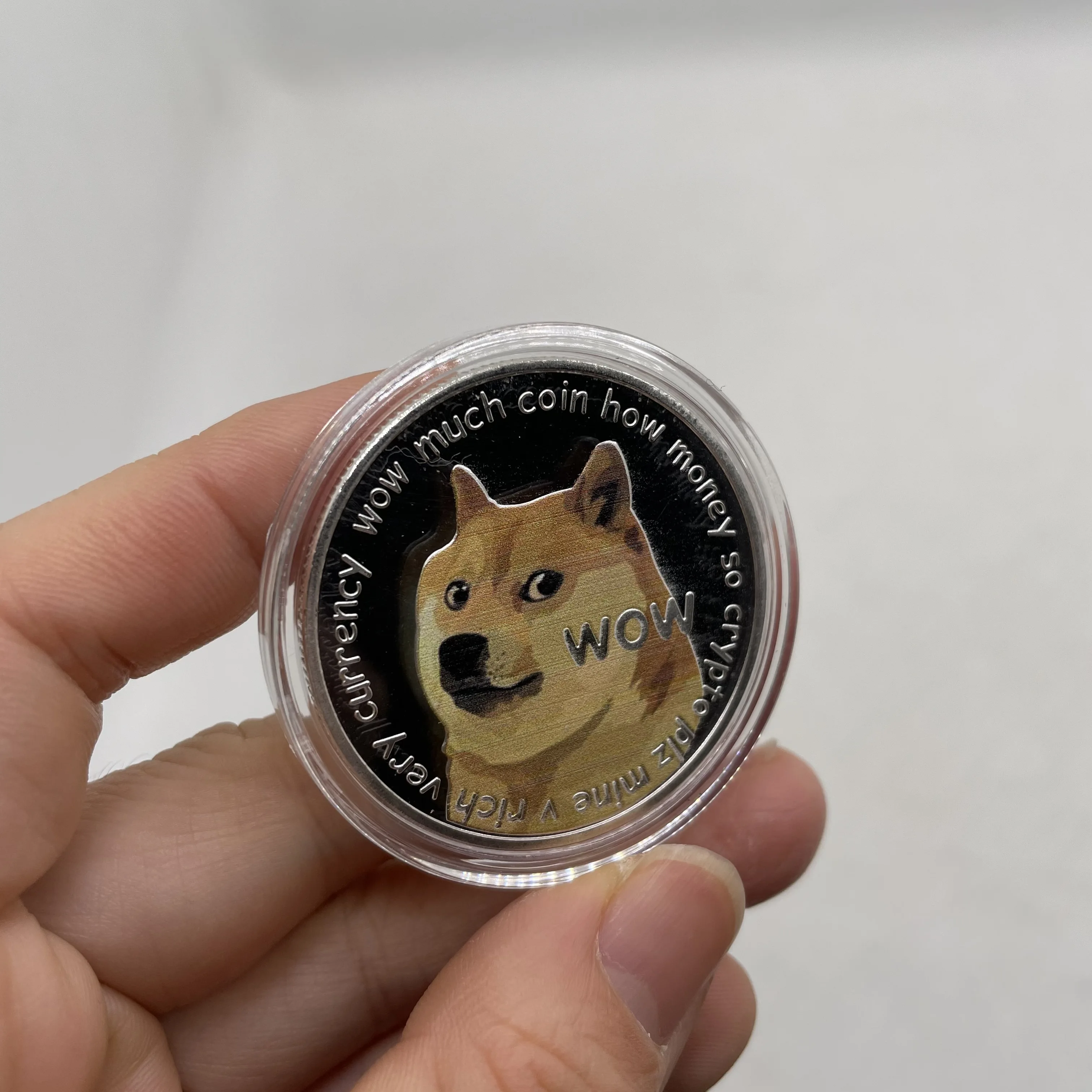 Gold, Silver and Copper Plated ForFine Dogecoin Coin 3 PCS Commemorative Coins 2021 Dog Pattern Limited Edition Collectible Virtual Coins with Protective Case 