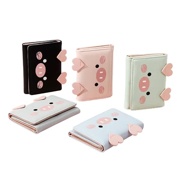 

Fashion Women Wallet Cute Pig Print Lady Pocket Purse Big Capacity Travel Credit Card Holder Student Short 2020