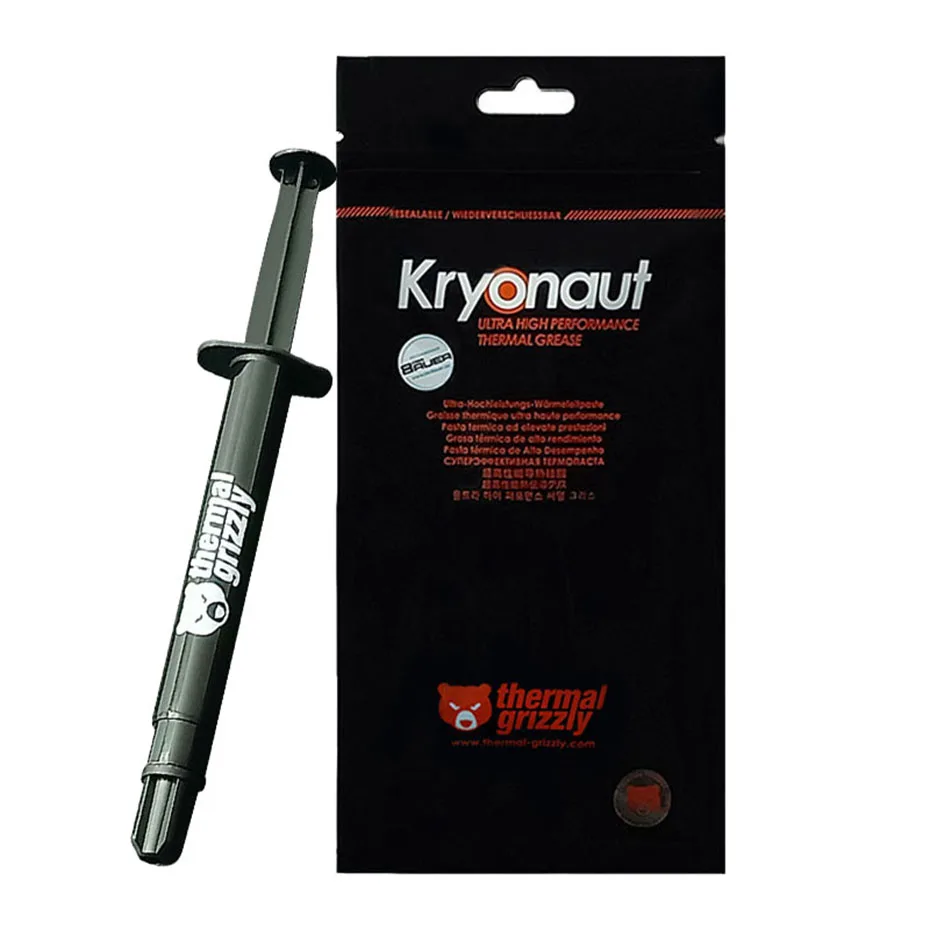 Pasta Térmica Grizzly Krynaut Térmica para Cpu Gpu Cooler Grande Capacidade Graxa de Silicone 1g 5.5g 11g - Imagem 2